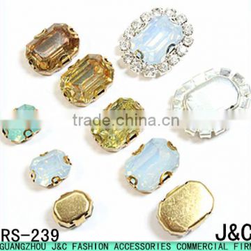 jelly color rectangle octagon shaped resin stone