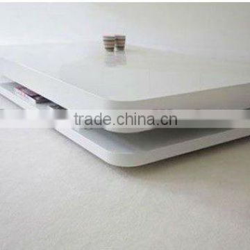 High glossy white coffee table