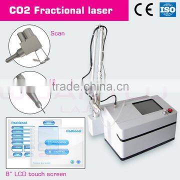 Remove Neoplasms Mini CO2 Fractional Beauty Salon Laser Equipment Stretch Vascular Lesions Removal Mark Removal For Dispelling Scars Wrinkles Acne Tattoo Stains And Pigmentation 10MHz