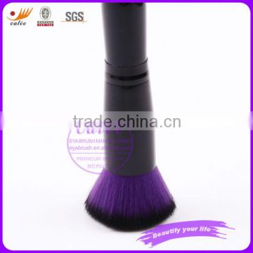 synthetic hair powder makeup brush with black handle