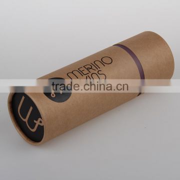 CMYK+Pantone color Kraft paper tube packing for T-shirts