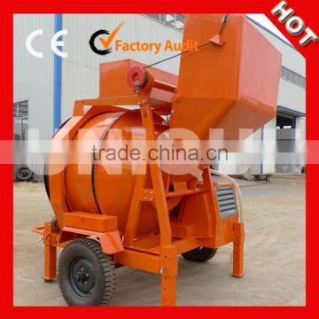 Slef loading JZR350 concrete mixer machine with diesel engine for sale