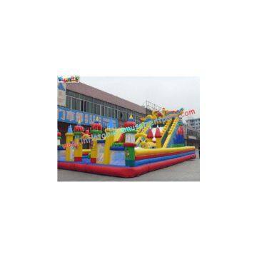 Commercial 0.55mm 1000D PVC Tarpaulin Large Inflatable Amusement Park for Kids Playing
