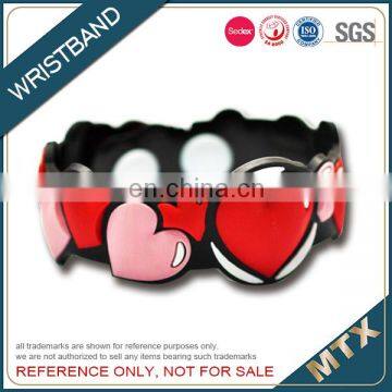 3D design soft PVC wristband bracelet