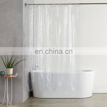 Clear PEVA Shower Curtain Liner,  Waterproof Anti-bacterial Eco-Friendly Transparent Bathroom Curtain
