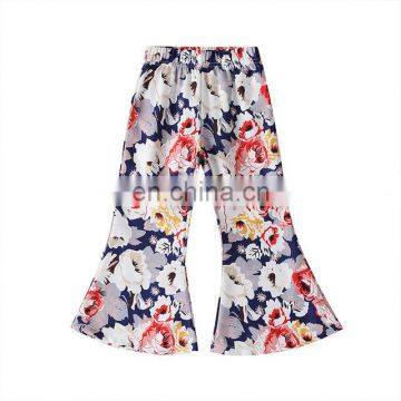 Printed flared trousers for girls bell-bottom trousers