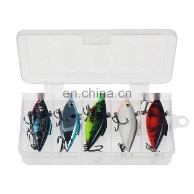 5pcs wholesale cheap 60mm12g artificial fishing lure tackle kit pesca vib fishing lure set