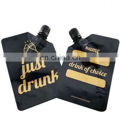 Reusable Stand Up Plastic Custom Liquid Fruit Juice Pouch Drink Packaging Spout Pouch Bag / Juice Doypack With Spout