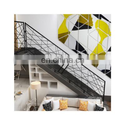 Modern stair balustrades & handrails duplex luxury guardrail Nordic villa fence corridor railing system