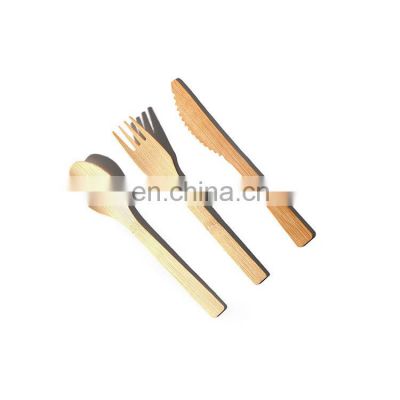 Wholesale Hot Sale Bamboo Fork Knife And Spoon Set Party Desert Tableware Set