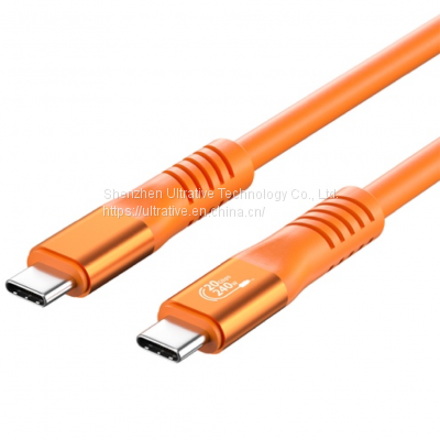 USB3.2 Type C/C with IC 240W Silicone Orange Cable