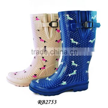 Last Fashion Buckle Rubber Boots for Women