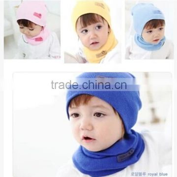 Hot-sales Baby cotton crochet Beanie hat and scarf set Infant crochet knitted toddlers New Children cute crochet baby hat FH-200