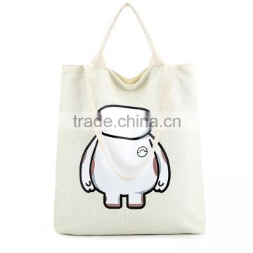 Low price supermarket canvas folding shopping bag printable reusable tote shopping bags made in China