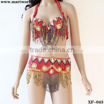 red belly dance sexy egypt costume (XF-043 red)