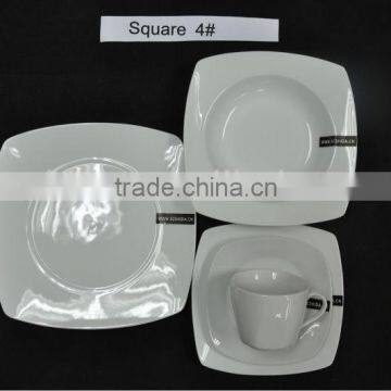 Square shape(4#) porcelain dinner plate/whiteware