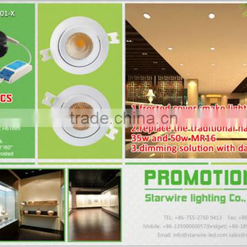 Hot sales, COB 7W LED downlight with best factory price CRI>80