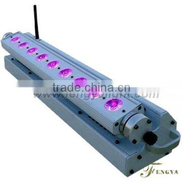 9x15w wireless dmx bar light with battery,Led battery wall washer light RGBWA wireless bar light