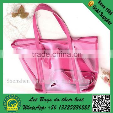 Hot sale transparent pvc beach bag wholesale,cute transparent pvc beach bag
