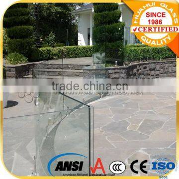 indoor or outdoor frameless glass fence with CE, Australia export standard