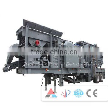 2014 high efficiency easy movable mobile stone crusher for sale