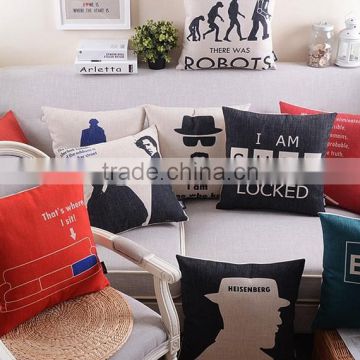 sofa chair cushion cover outdoor linen custom cushion cover 2015 made in China