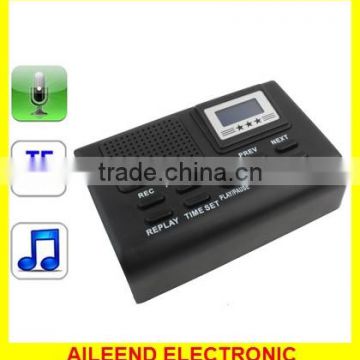 Voice Recording with MP3 Function and Clock Telephone Recorder Box