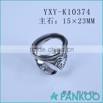 Wholesale 925 sterling silver ring base with zircon 2016 best gift for friends DIY blank silver ring