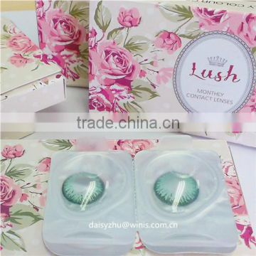 Lush green angel eye plano wholesale colored contact lenses