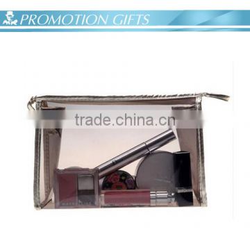 promotion fashion clear pvc bag with zipper