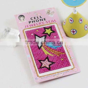 Shiny star shape colored peel off acrylic sticker