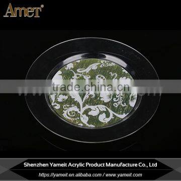 New fashion high quality environmental and natural round acrylic fruit tray