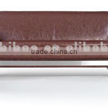 High quality modern style leather stainless steel legs office sofa G-316