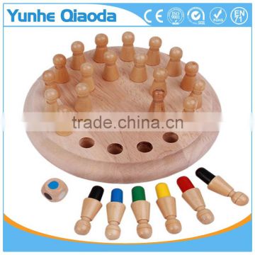 OEM custom kids intelligence wooden education toy play chess game