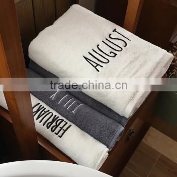 Jacquard Dyed Satin Board Digital Print Full Custom Design Velour Cotton 75*150CM Hotel Beach Bath Towel