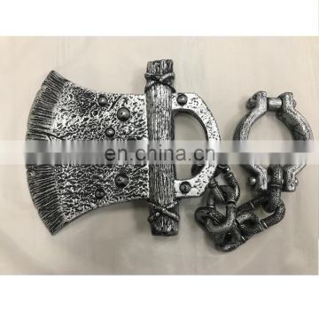 Decorative PU Axe with Chain for Halloween, Carnival, Opera and Party