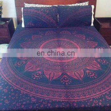 Indian Tapestry Wall Hanging Queen Bedspread Round Tapestries Boho Mandala Tapestry With Pillows Cover