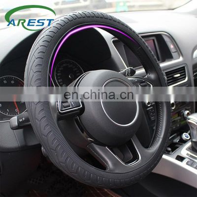 Car Silicone Steering Wheel Case Cover Shell Skidproof Car Accessories For Audi Nissan Peugeot Honda KIA Hyundai LADA BMW etc.