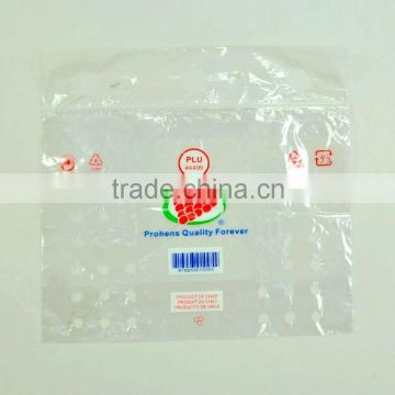 High quality zip lock plastic bag for fruit