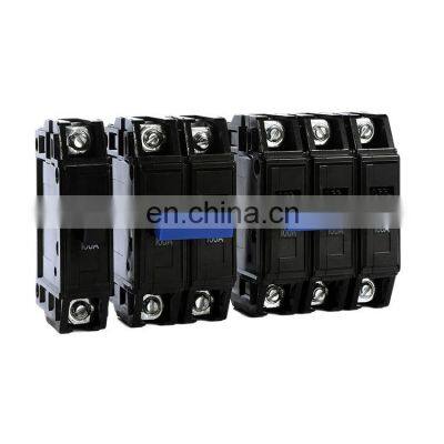 Direct selling 2P BH-100A M3 black mcb miniature circuit breaker whenzhou factory safety protection housing switch