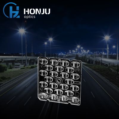 Hongzhu 50X50mm Outdoor Light Lens 5050 PC 12 In 1 Led Outdoor Lighting Street Light Lens