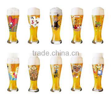 CE/EU/FDA/SGS/LFGB HIGH QUALITY PILSNER BEER GLASS,BACK PAINTED GLASS,PILSNER GLASS