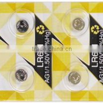 2016 LR60/364/LR621 1.5V Alkaline Zinc Manganese button cell AG1 LR621 battery