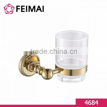 Hot Selling Item Brass Gold Plated Wall Mounted Toothbrush Holder