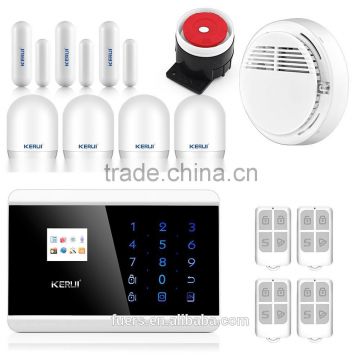 Newly Kerui dual network wireless wifi gsm wireless auto dial home security alarm system