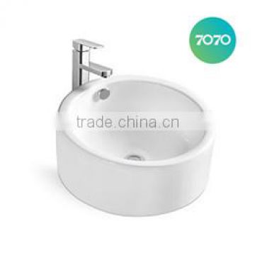hot sale white colour above counter mounted single hole art bathroom wash sinks z31