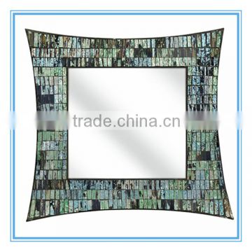 Square and Round MDF mosaic glass design decorative wall mirror with bevel mirror