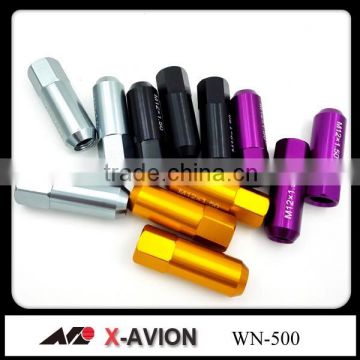 coloredl wheel nuts for car
