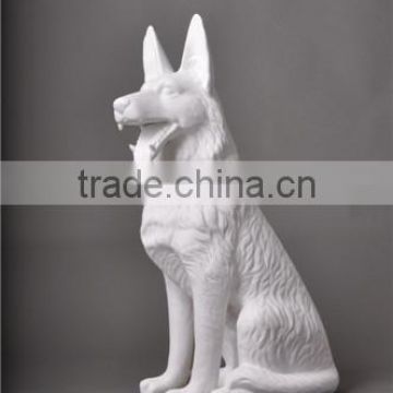 Fiberglass dog mannequins for display