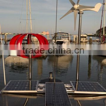800w wind solar hybrid system for marine use